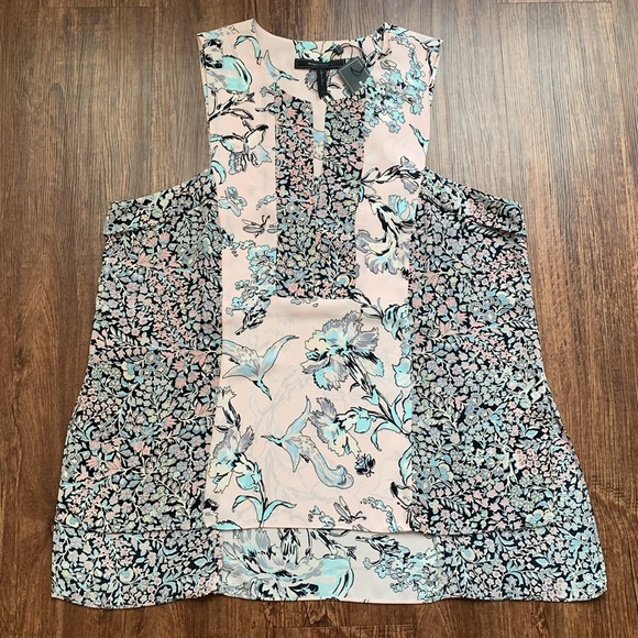 BCBG MaxAzria Vicky Sleeveless Top Dusty Rose Size Large New - Picture 2 of 10